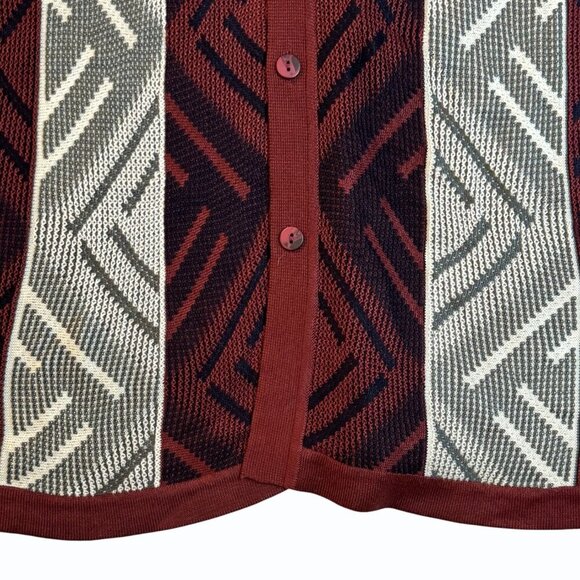 Silversilk 9 Mens L‎ Short Sleeve Silk Knit Button Polo Shirt Rockabilly Mod - Picture 3 of 8